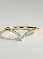 The Aria Ring - Diamond Contour Wedding Band