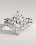 The Arielle Bridal Set - Pear Diamond Ring with Matching Wedding Band