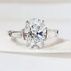 The Audrey Ring - Prong Setting Three Stone Engagement Ring
