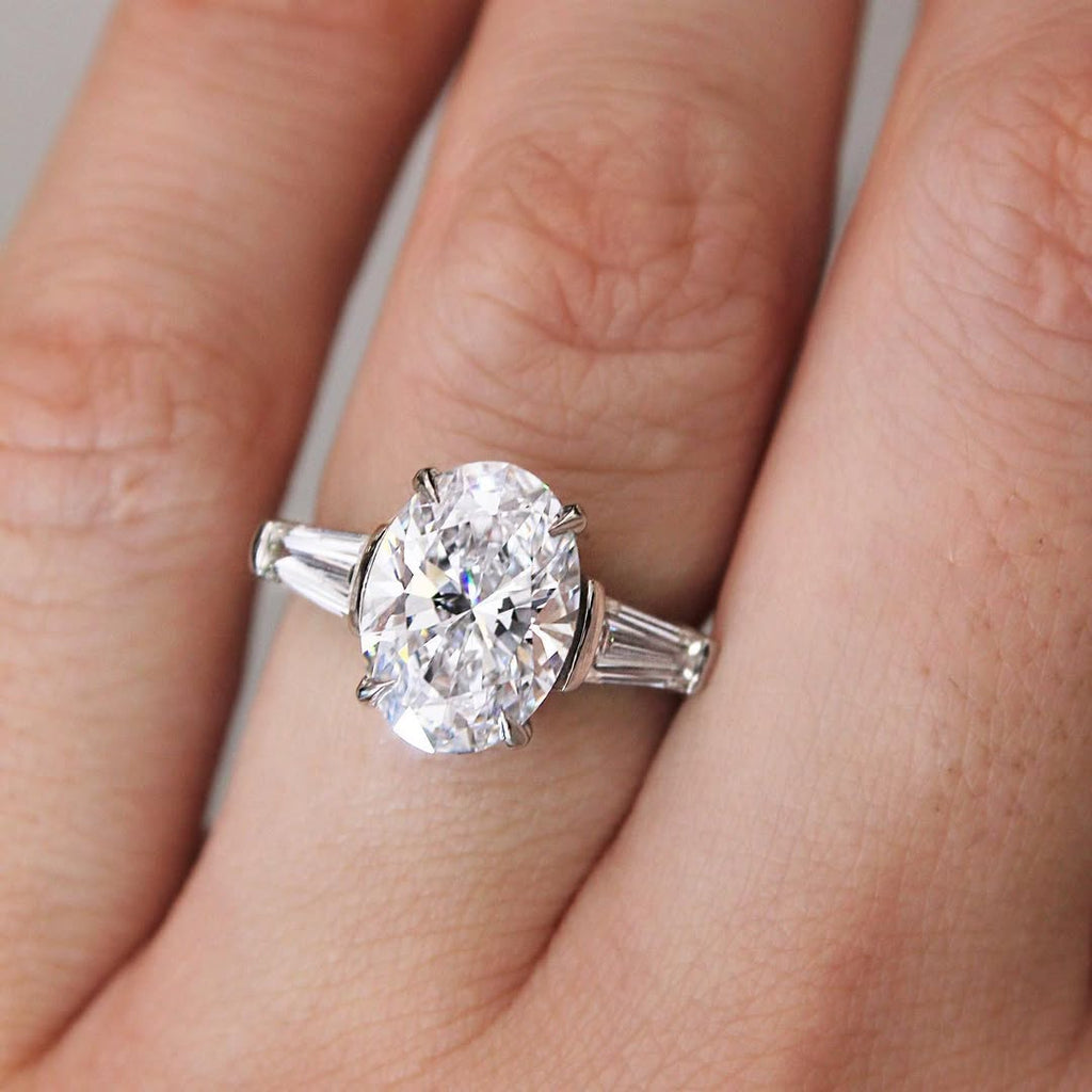 The Audrey Ring - Prong Setting Three Stone Engagement Ring