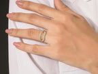The Aureli Link Ring - Pavé Diamond Link Ring