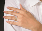 The Aureli Link Ring - Pavé Diamond Link Ring