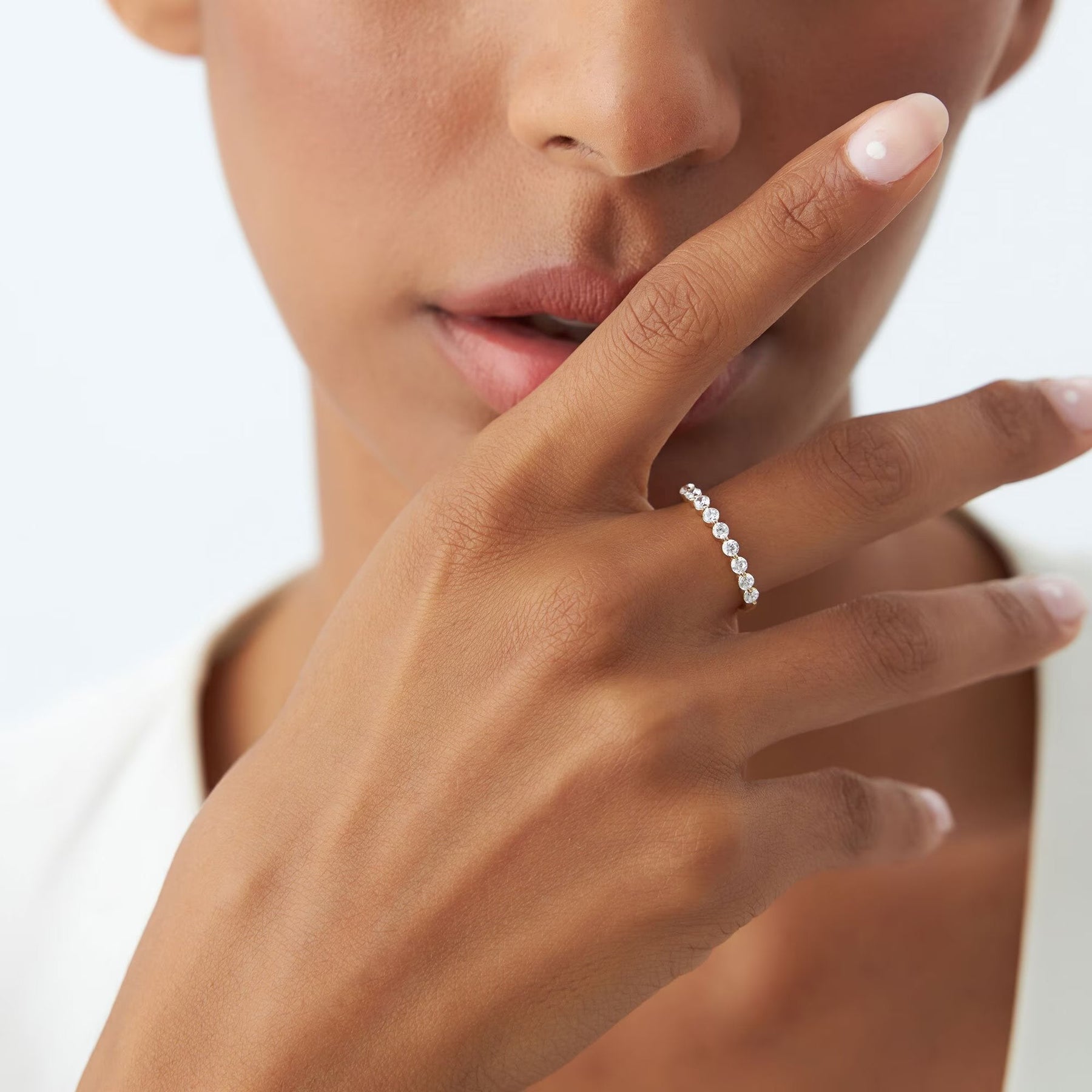 The Aurelia Band - Diamond Half Eternity Ring