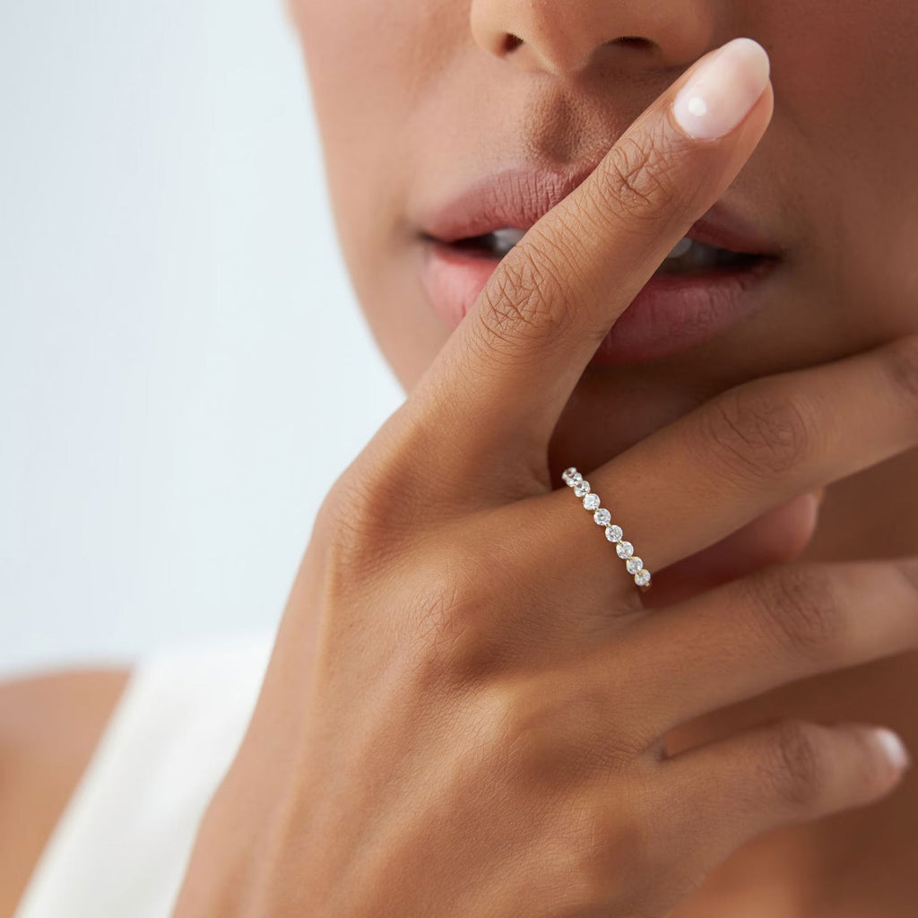 The Aurelia Band - Diamond Half Eternity Ring