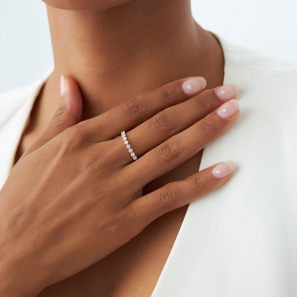 The Aurelia Band - Diamond Half Eternity Ring