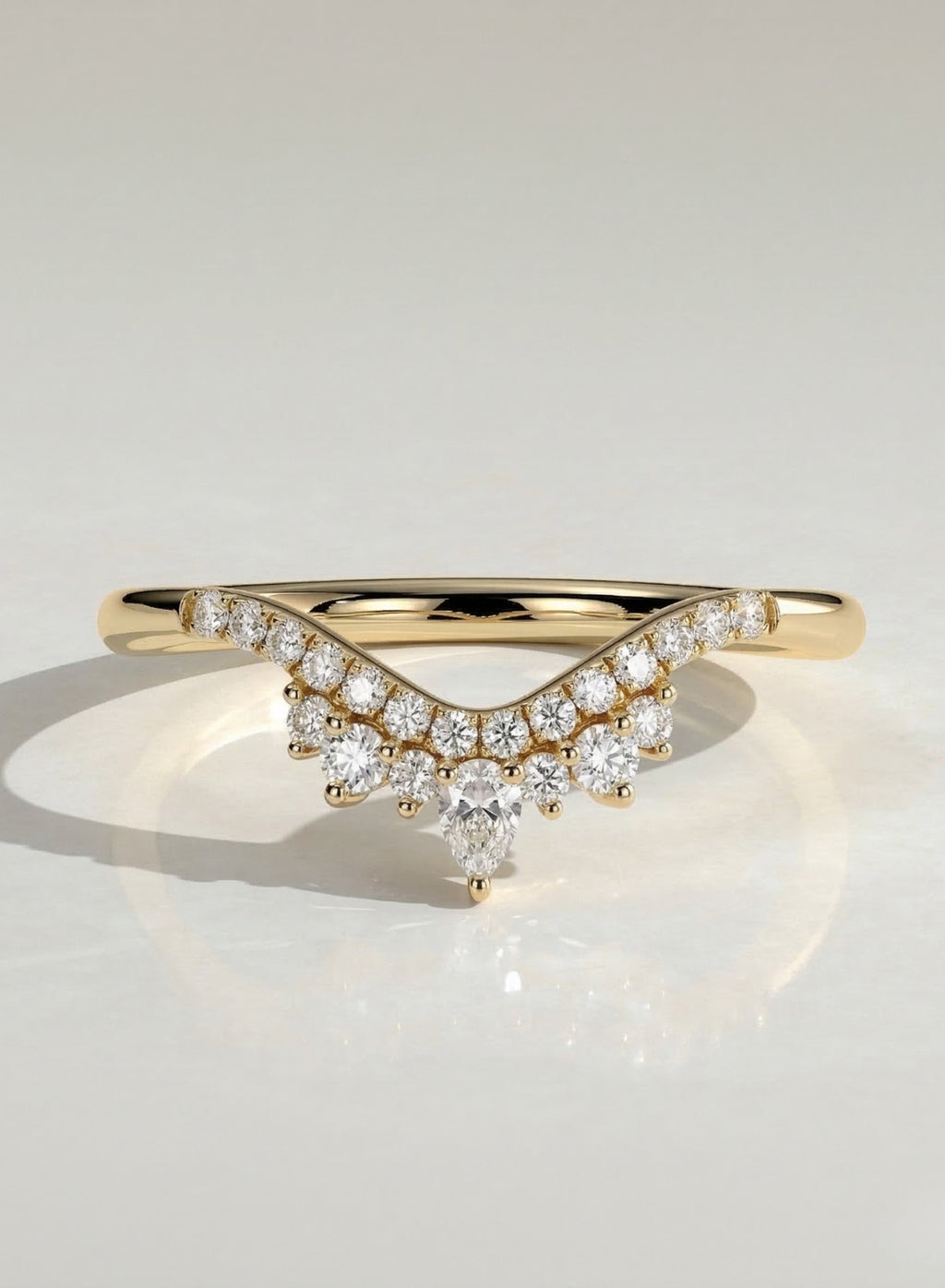 The Aurevia Ring - Pear Diamond Tiara Band