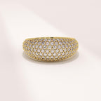 The Aurexa Ring - Pavé Diamond Dome Ring