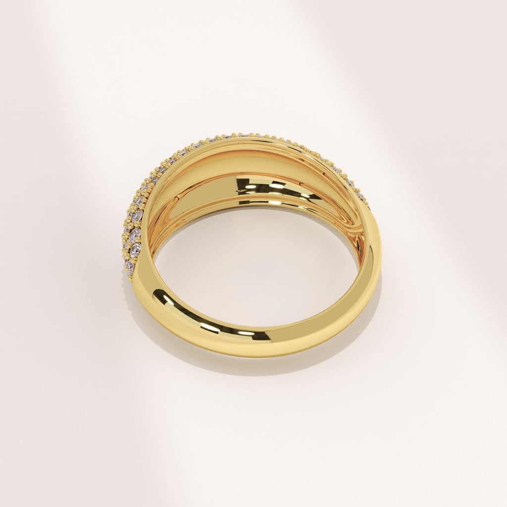 The Aurexa Ring - Pavé Diamond Dome Ring