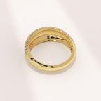The Aurexa Ring - Pavé Diamond Dome Ring