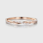 The Aveline Ring - Diamond Twist Band