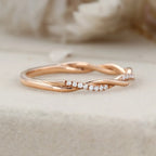 The Aveline Ring - Diamond Twist Band