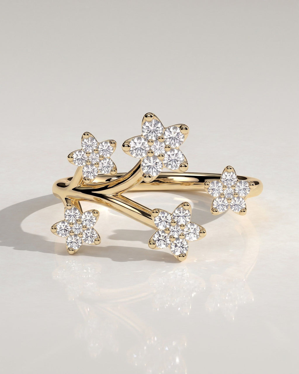 The Blossia Ring - Diamond Blossom Branch Ring