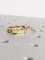 The Calène Band - Geometric Couple Matching Set in Silver