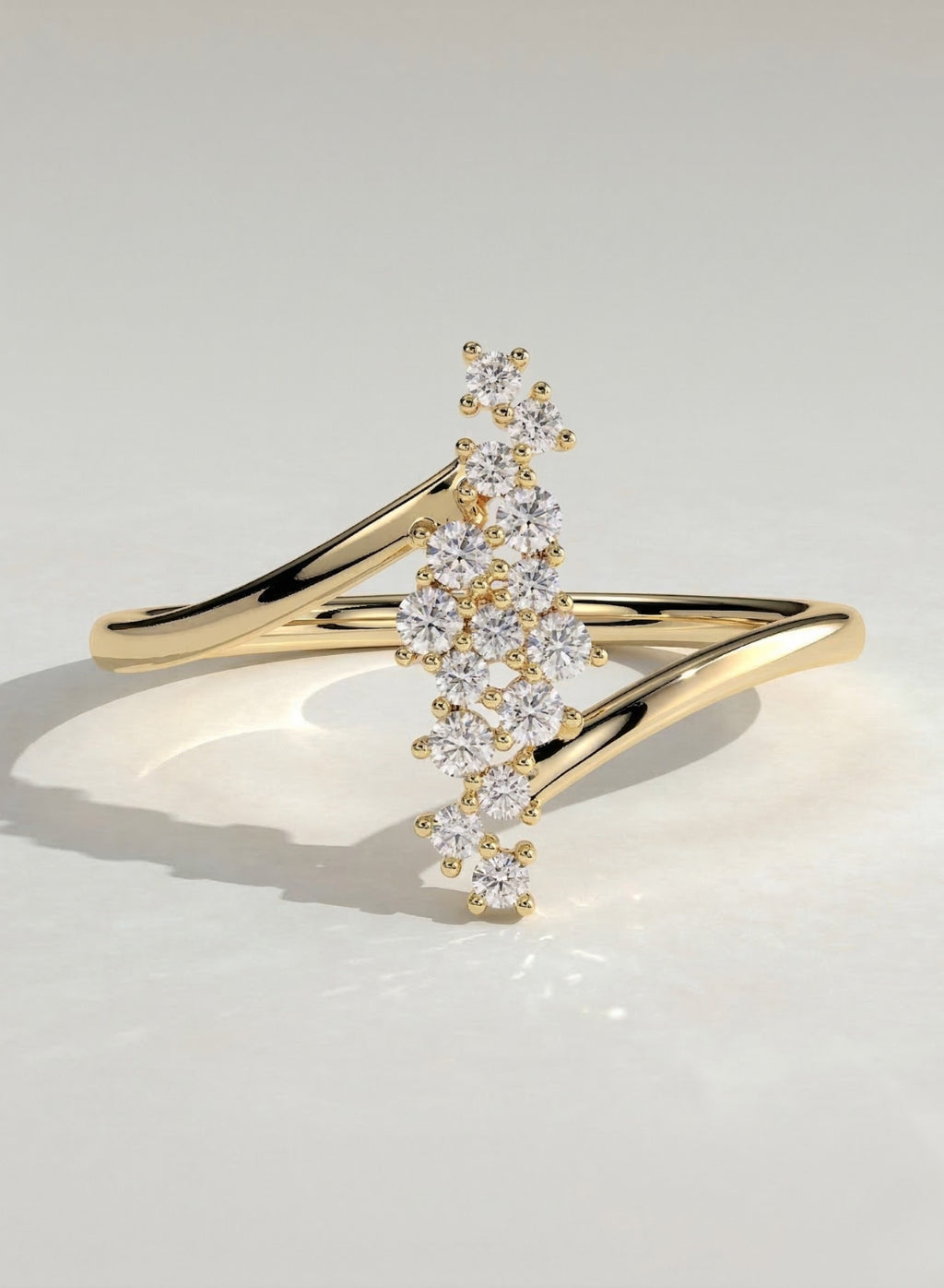 The Cascara Ring - Diamond Cascade Statement Ring