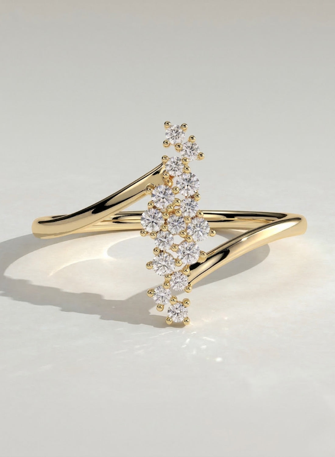 The Cascara Ring - Diamond Cascade Statement Ring