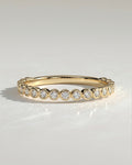 The Celia Band - Bezel Set Diamond Half Eternity Band
