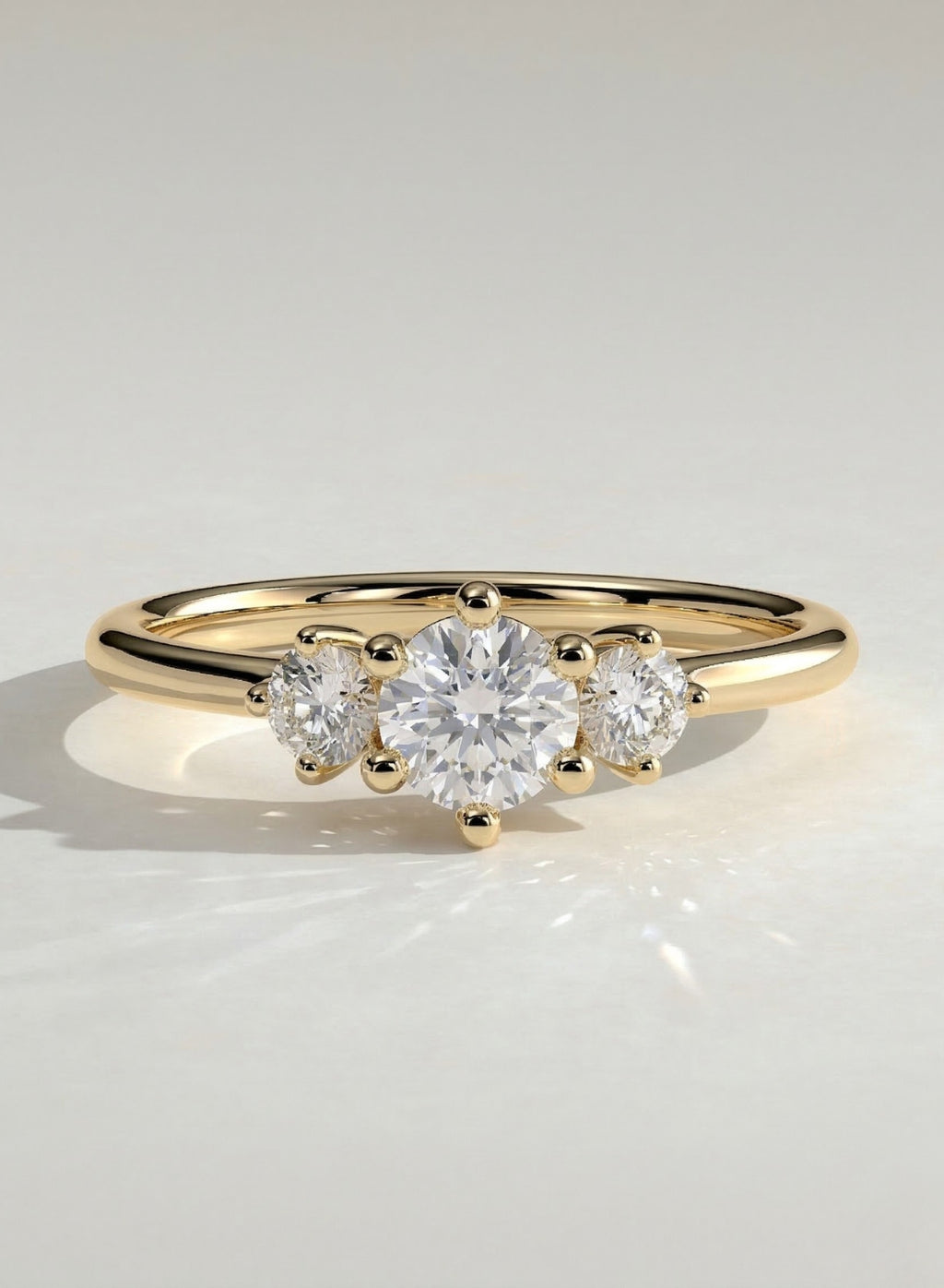 The Clara Ring - Three Stone Diamond Ring