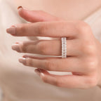 The Clarène Band - Emerald Cut Diamond Full Eternity Ring