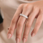 The Clarène Band - Emerald Cut Diamond Full Eternity Ring