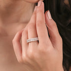 The Clarène Band - Emerald Cut Diamond Full Eternity Ring