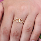The Duora Ring - Interlocking Heart Diamond Ring