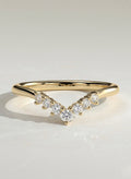 The Elin Ring - Round Diamond V Contour Ring