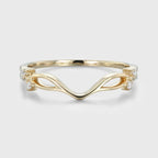 The Elira Ring - Diamond Accent Wave Contour Ring