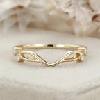 The Elira Ring - Diamond Accent Wave Contour Ring