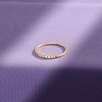 The Ella Band - Graduated Diamond Accent Ring