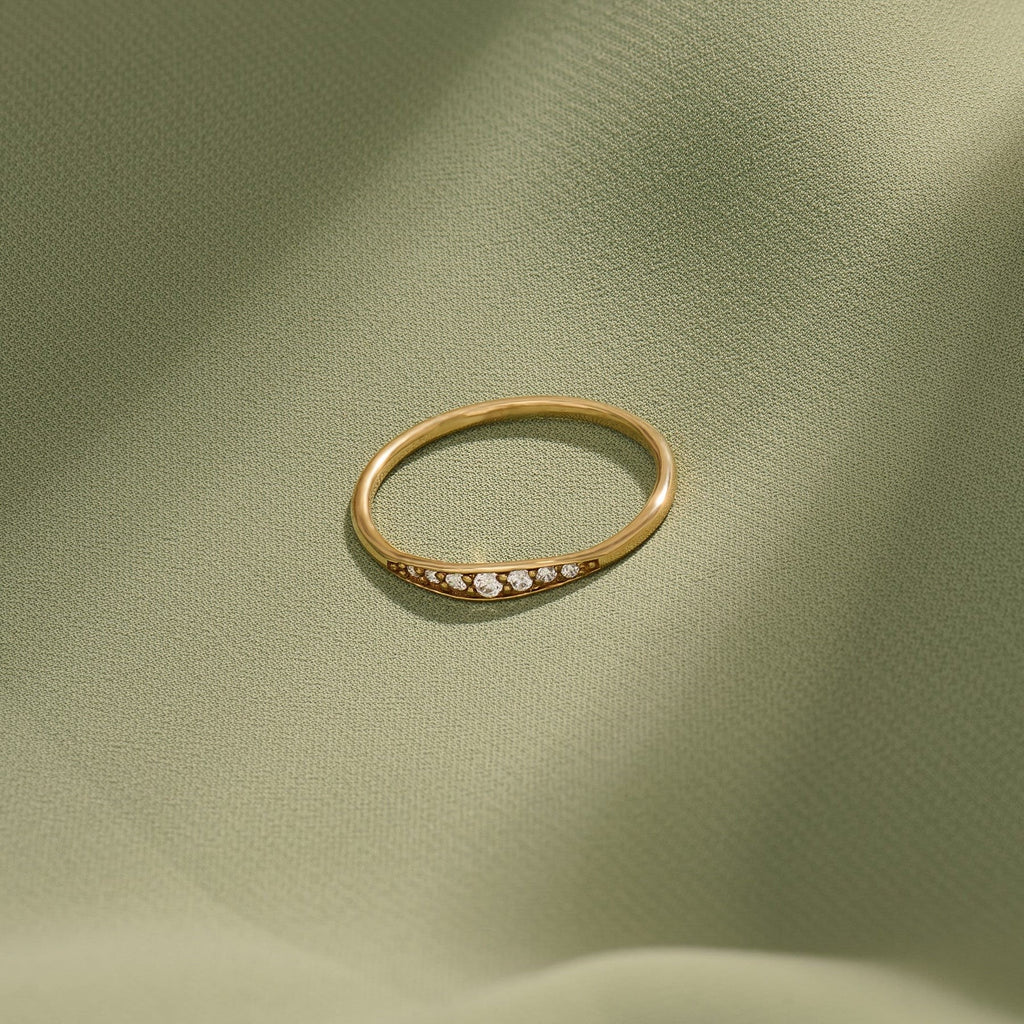 The Ella Band - Graduated Diamond Accent Ring