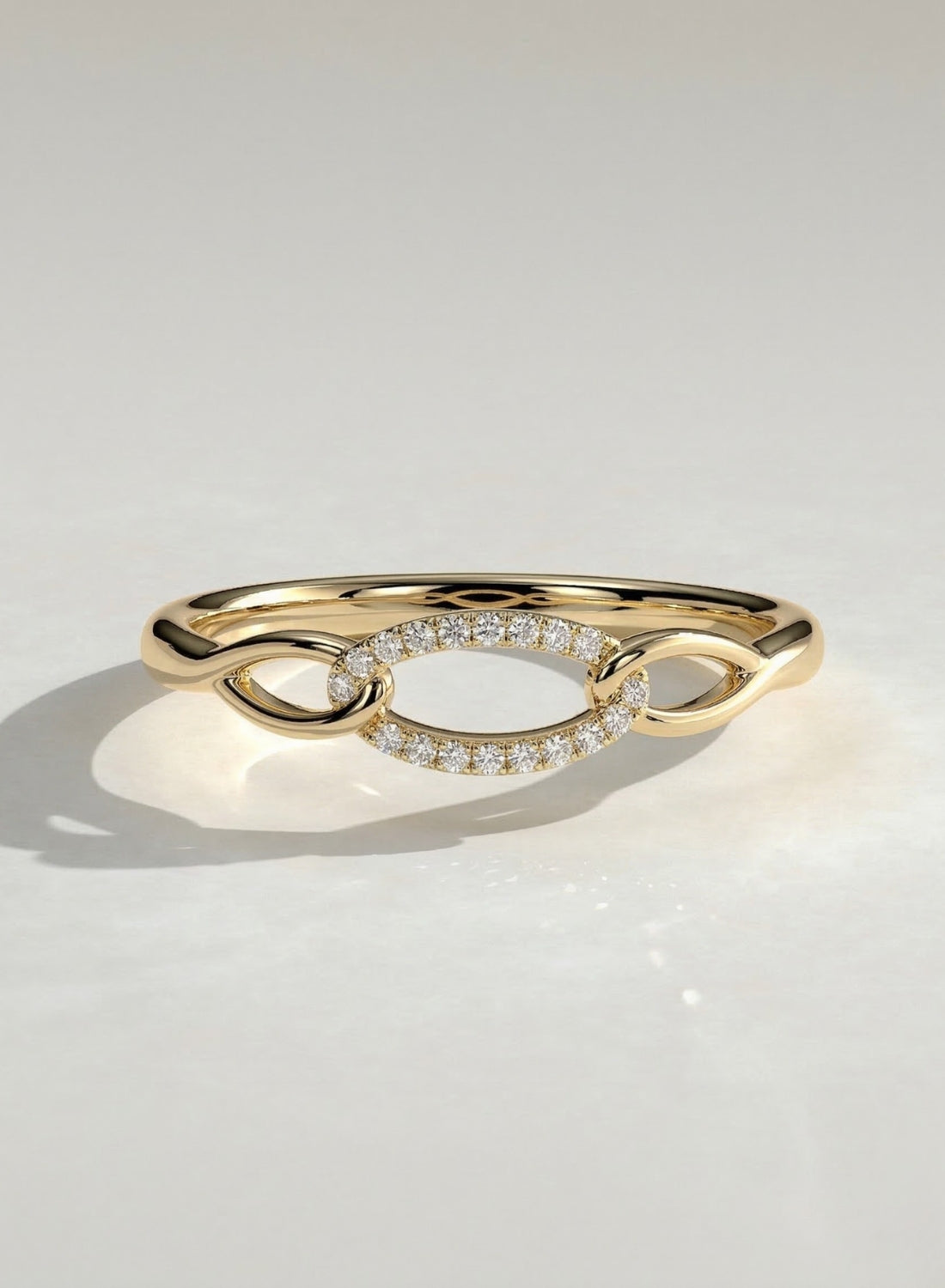 The Eloura Ring - Oval Pavé Diamond Ring