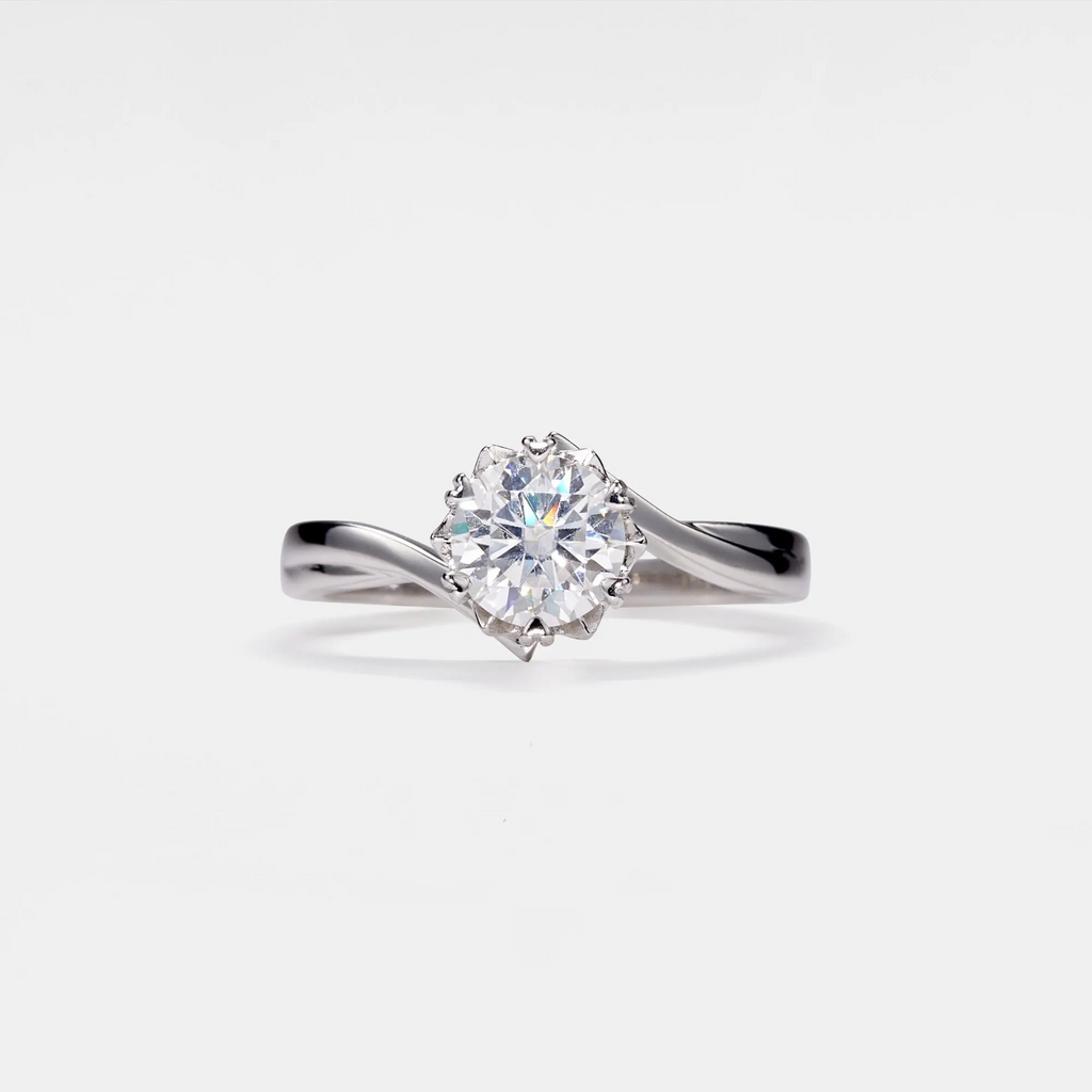 The Elowen Ring - Floral Bypass Diamond Ring