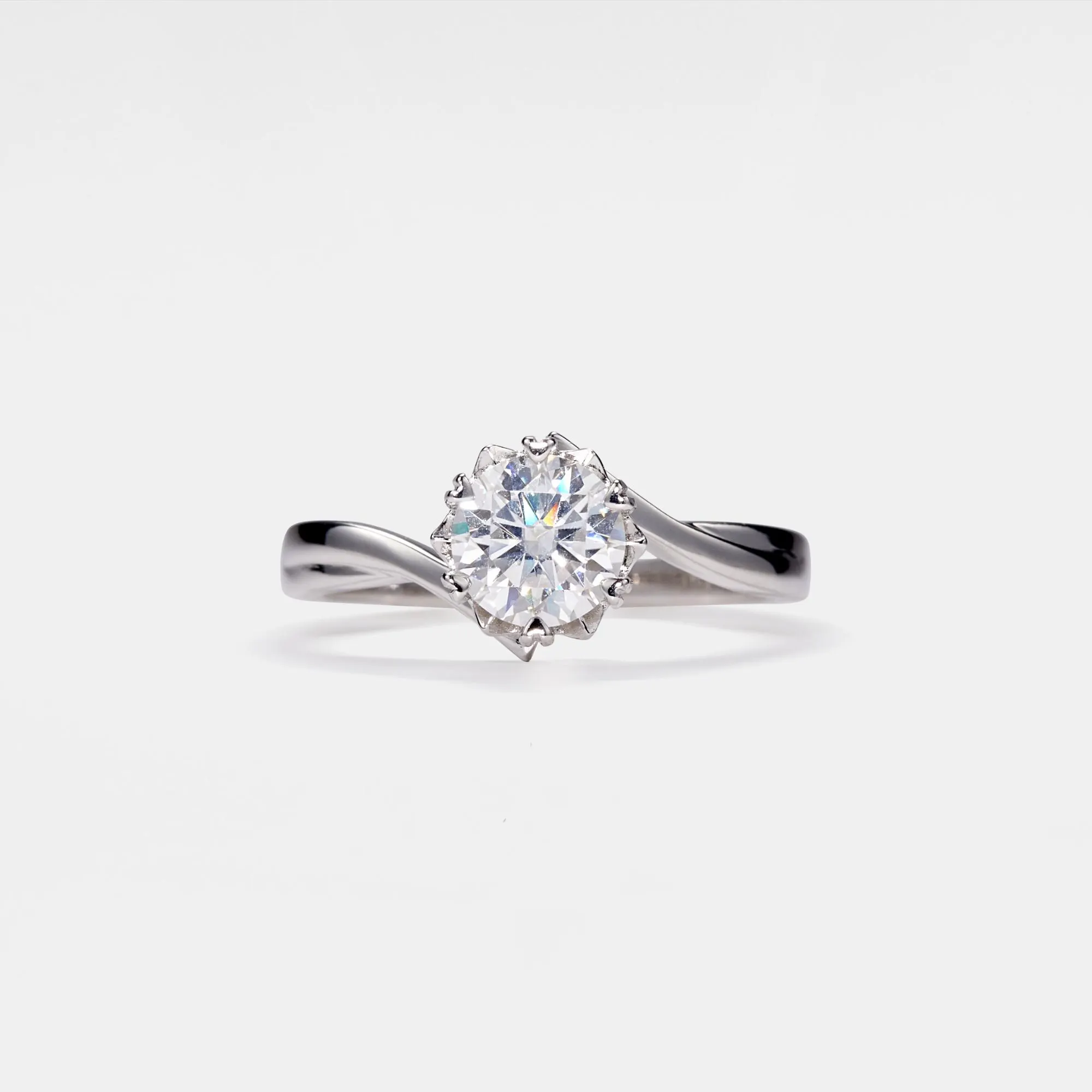 The Elowen Ring - Floral Bypass Diamond Ring