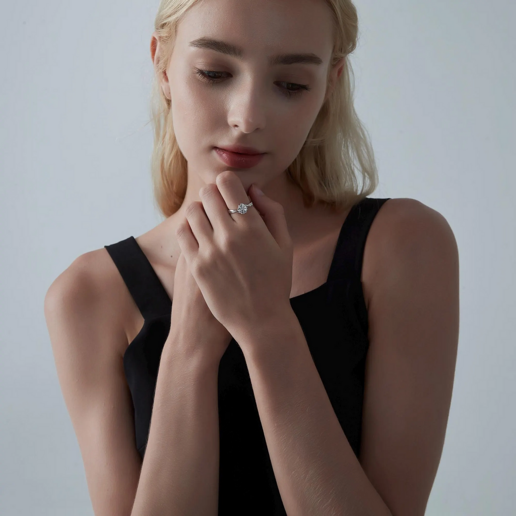 The Elowen Ring - Floral Bypass Diamond Ring