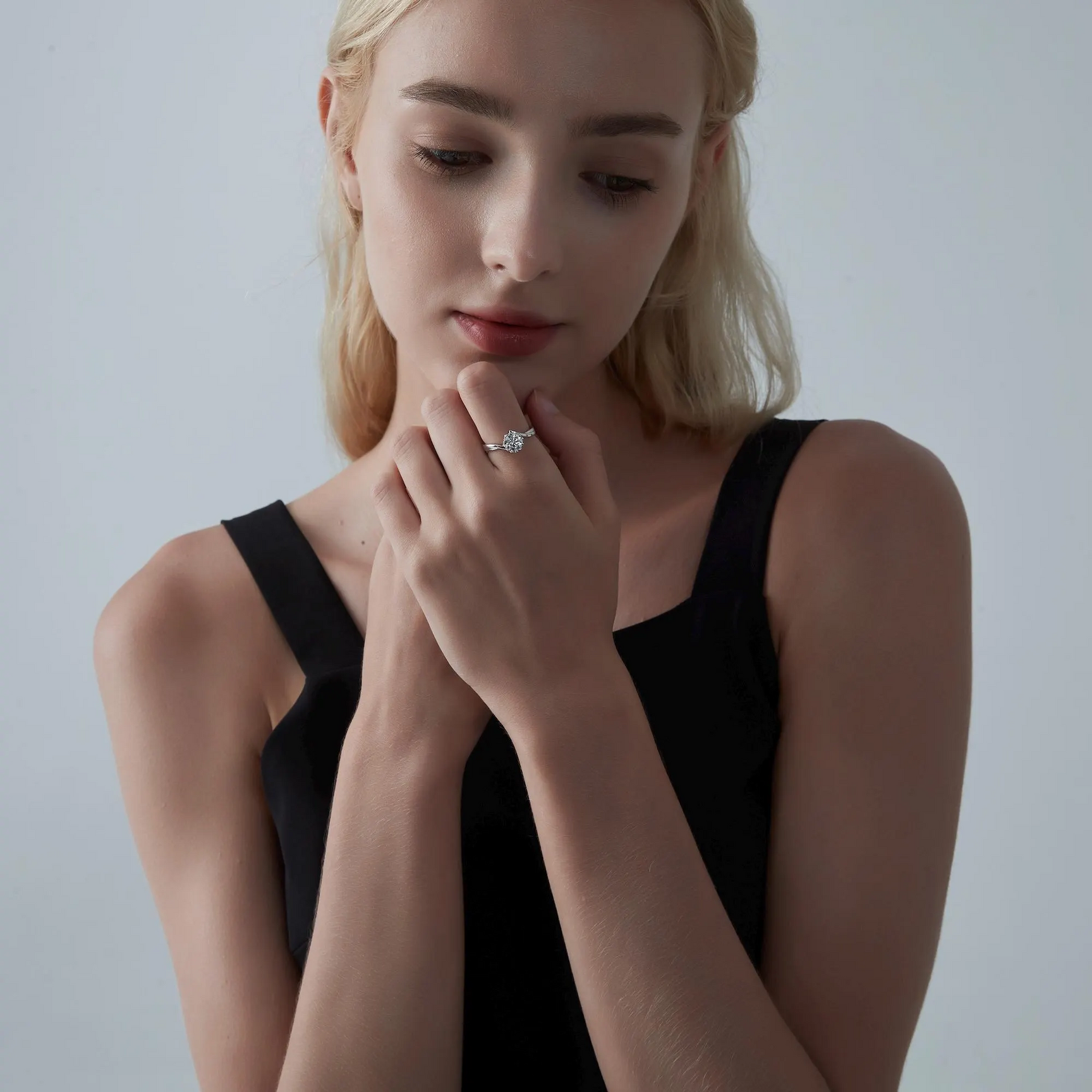 The Elowen Ring - Floral Bypass Diamond Ring