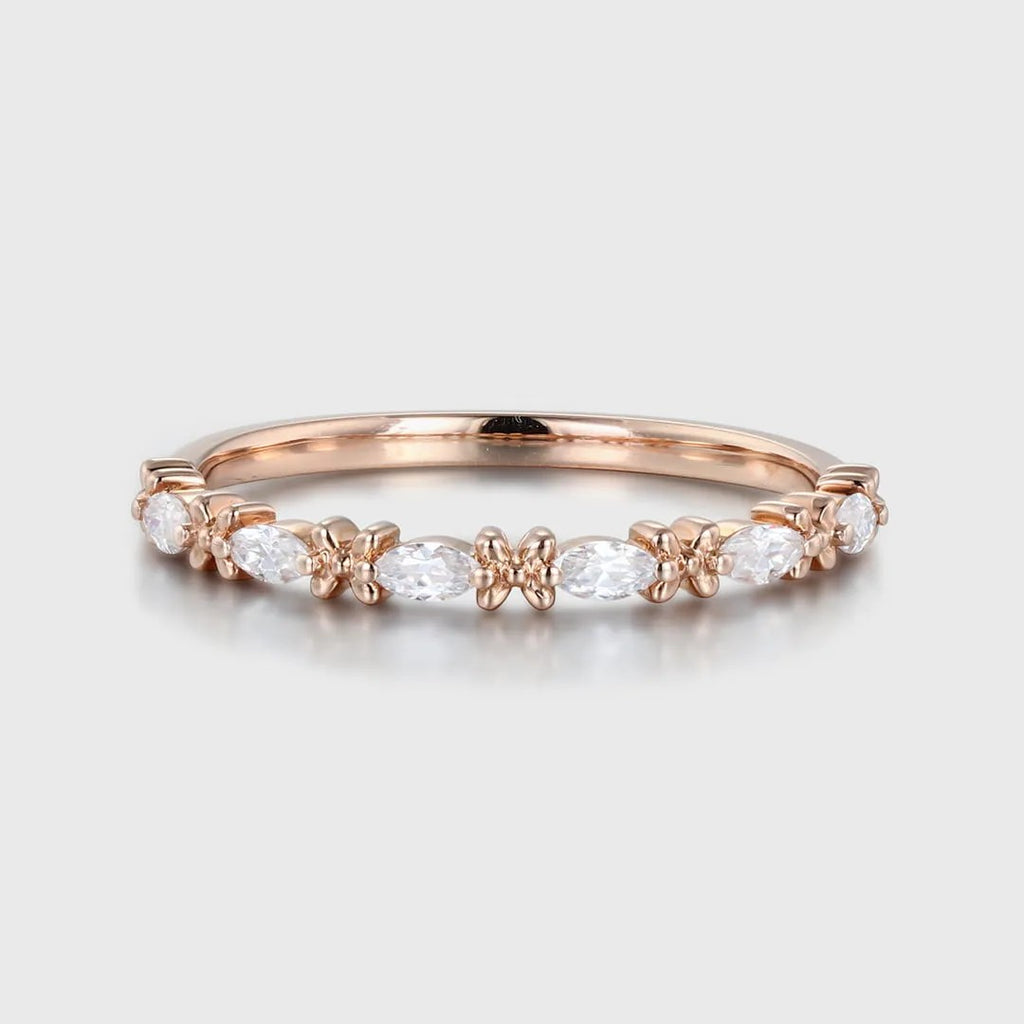 The Elowin Band - Marquise Diamond Floral Eternity Band
