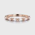 The Elowin Band - Marquise Diamond Floral Eternity Band