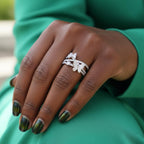 The Elyra Ring - Diamond Butterfly Stack Ring