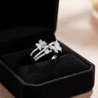 The Elyra Ring - Diamond Butterfly Stack Ring