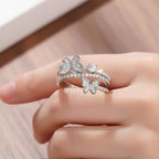 The Elyra Ring - Diamond Butterfly Stack Ring