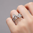 The Elyra Ring - Diamond Butterfly Stack Ring