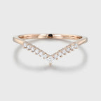 The Evara Ring - Pavé Diamond Contour Band