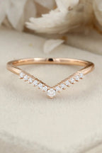 The Evara Ring - Pavé Diamond Contour Band