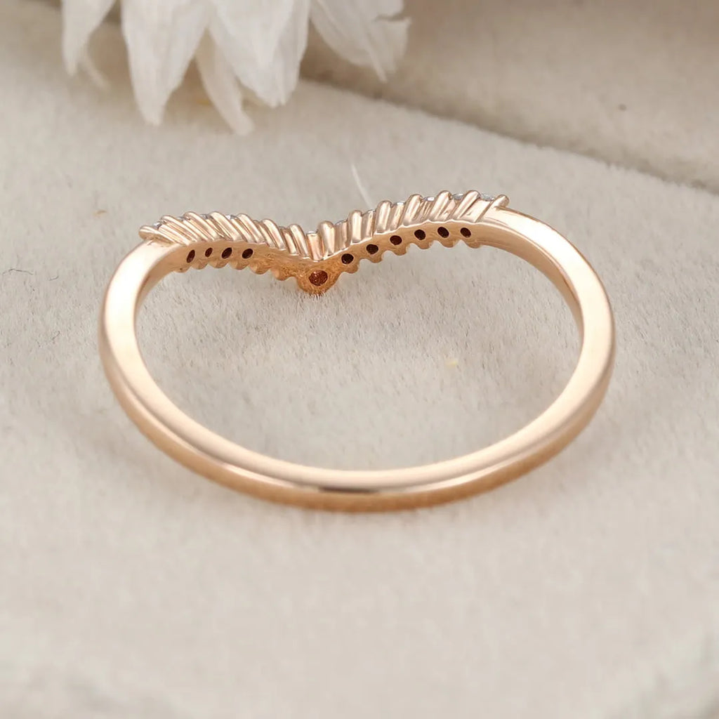 The Evara Ring - Pavé Diamond Contour Band