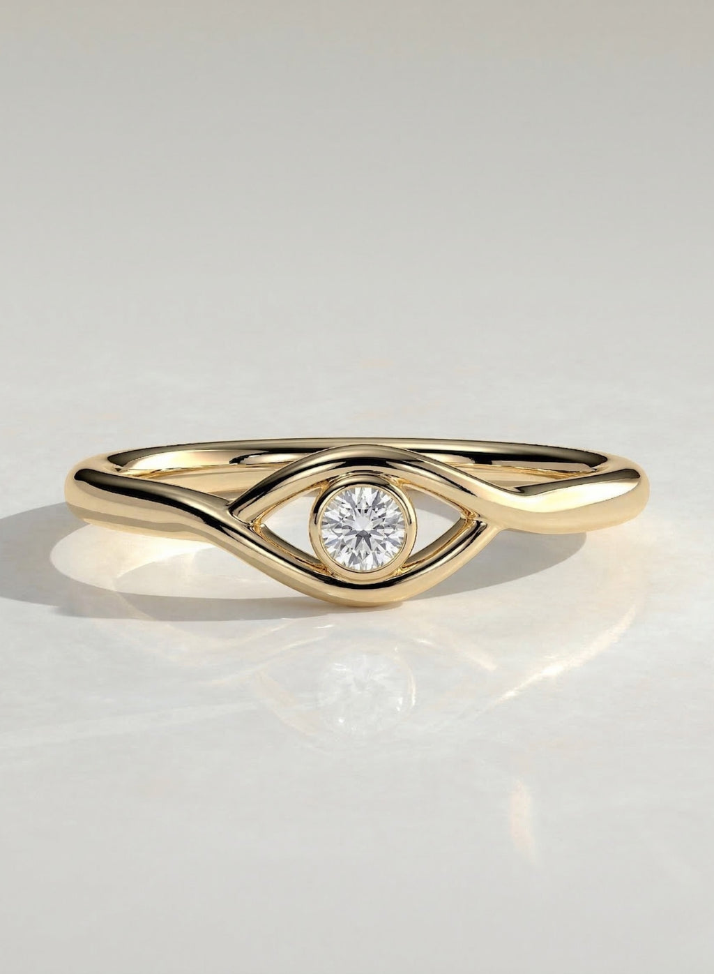 The Eviora Ring - Diamond Evil Eye Ring