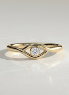 The Eviora Ring - Diamond Evil Eye Ring