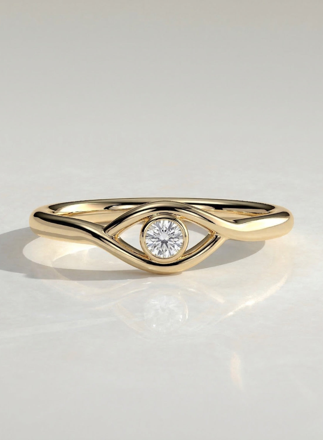 The Eviora Ring - Diamond Evil Eye Ring