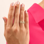 The Florea Ring - Diamond Floral Band