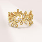 The Florea Ring - Diamond Floral Band