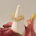 The Florea Ring - Diamond Floral Band